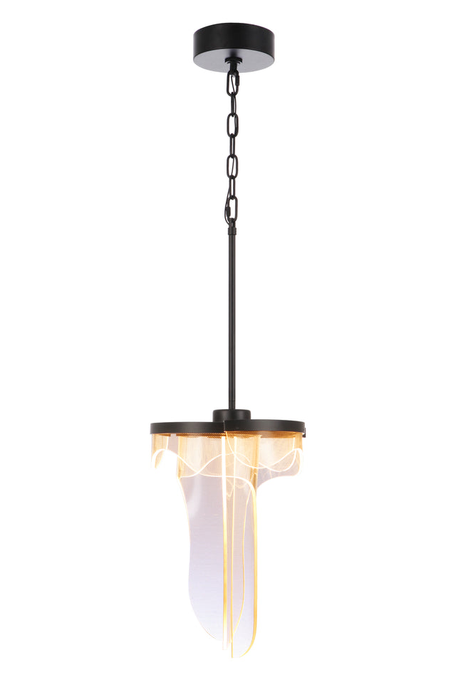 59693-FB-LED - Estrella 12.63" Wide Pendant - Flat Black