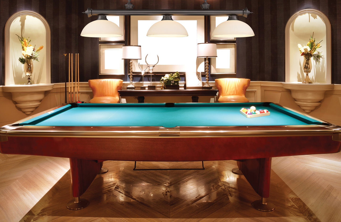 2306-3BRZ-DMO14 - Cordon 3 Light 57" Billiard - Bronze