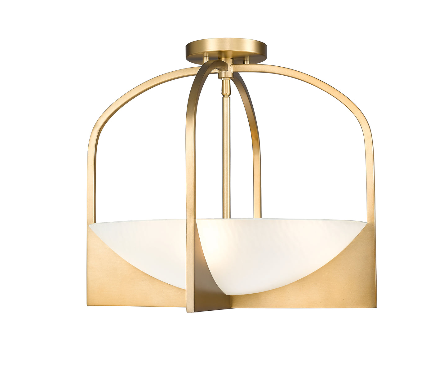 1947SFS-MGLD - Devon 4 Light Semi Flush 18" Mount - Modern Gold