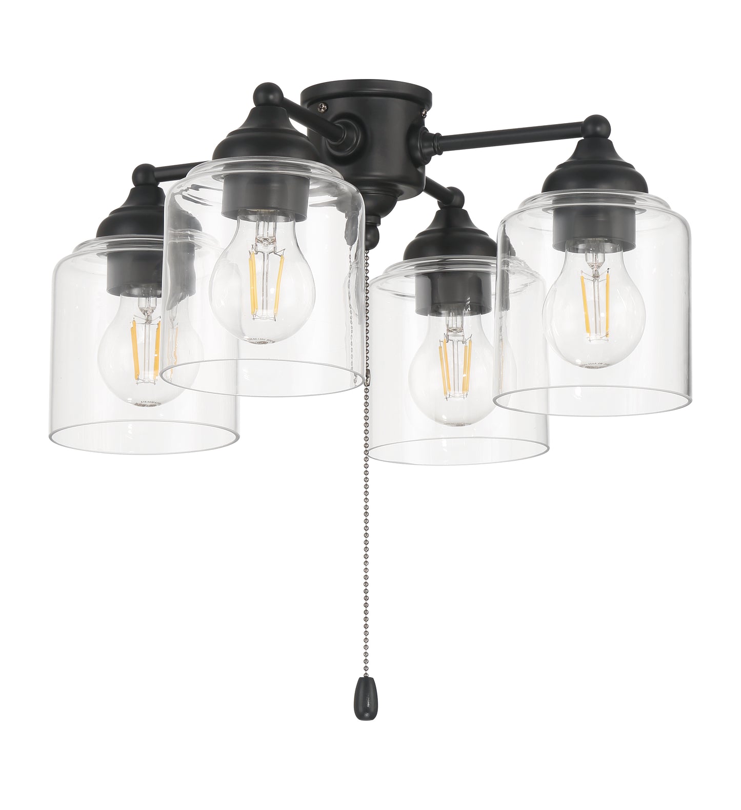 LK2606-4L-LED-FB - 4 Light Light Kit in Flat Black (Clear Glass)