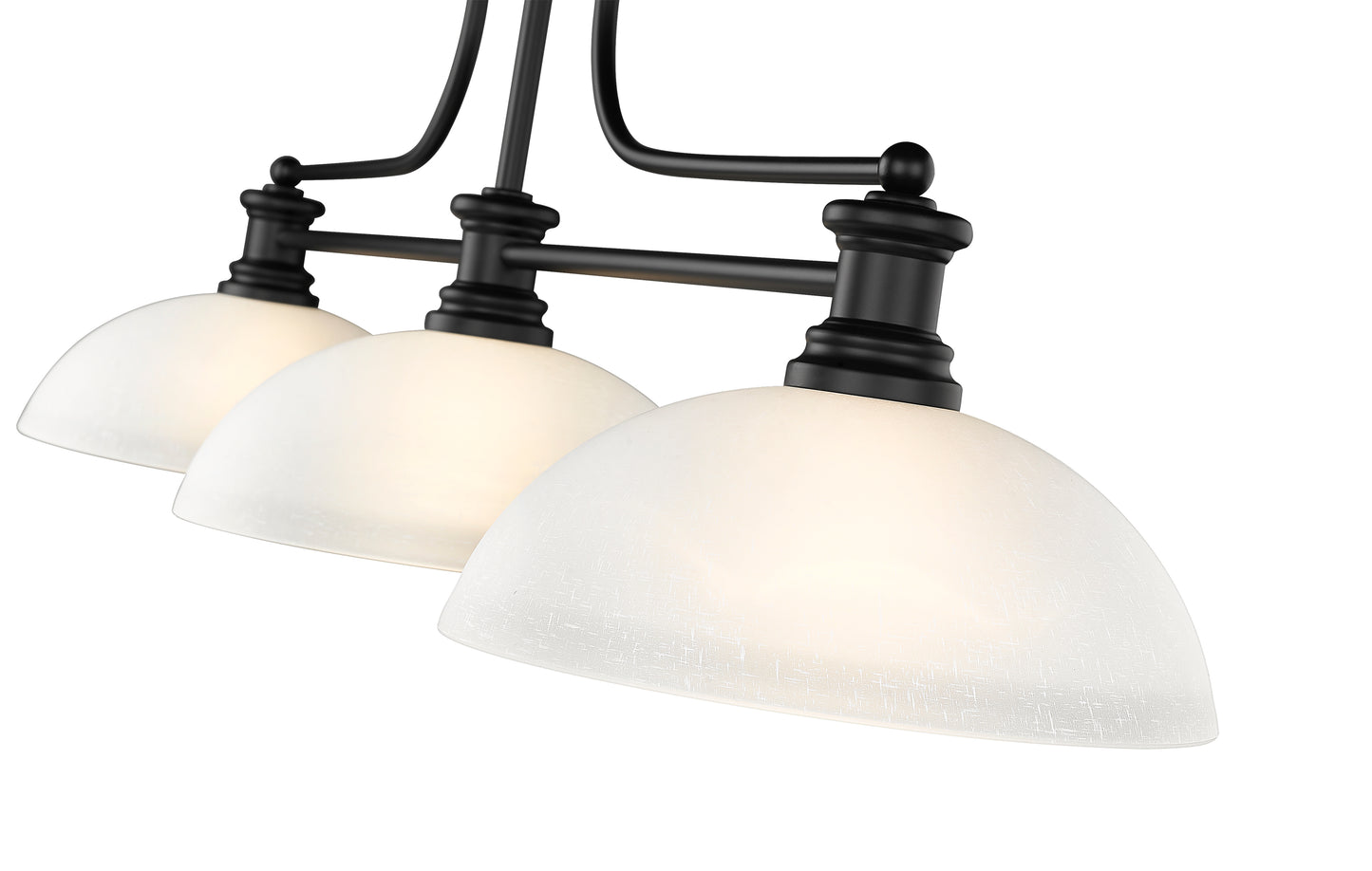 725-3MB-DWL14 - Melange 3 Light 52" Billiard - Matte Black