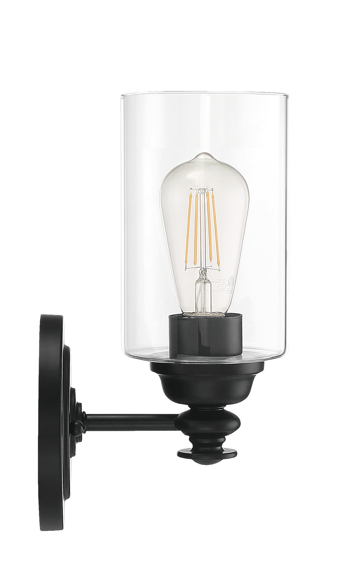 49801-FB-C - Dardyn 1 Light 11.13" High Wall Sconce - Flat Black
