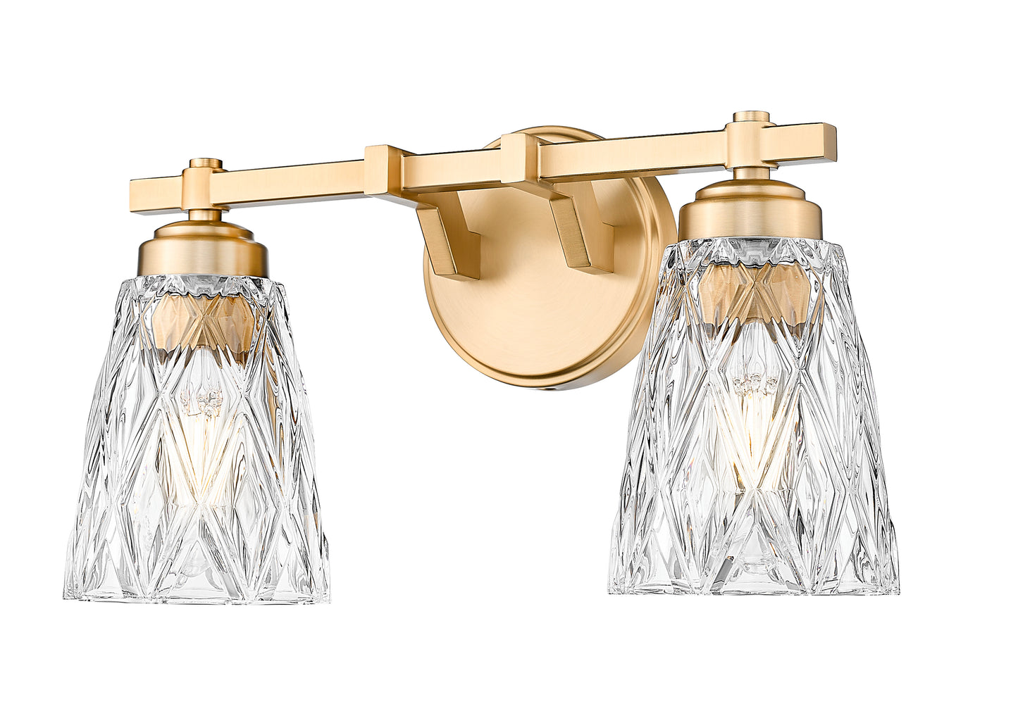 1960-2V-MGLD - Andree 2 Light 16" Vanity - Modern Gold