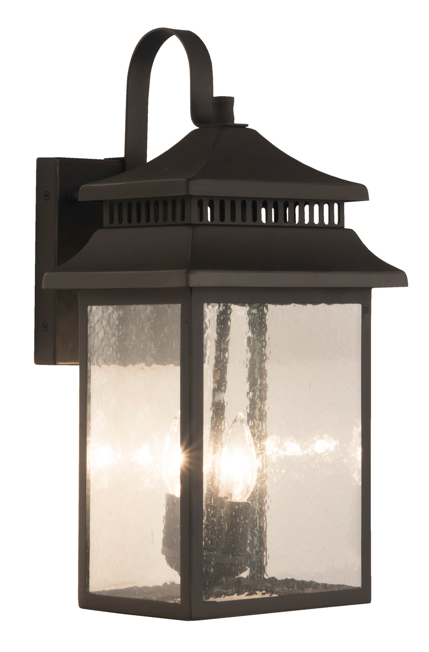ZA3124-DBG - Crossbend 3 Light 20" High Outdoor Wall Lantern - Dark Bronze Gilded