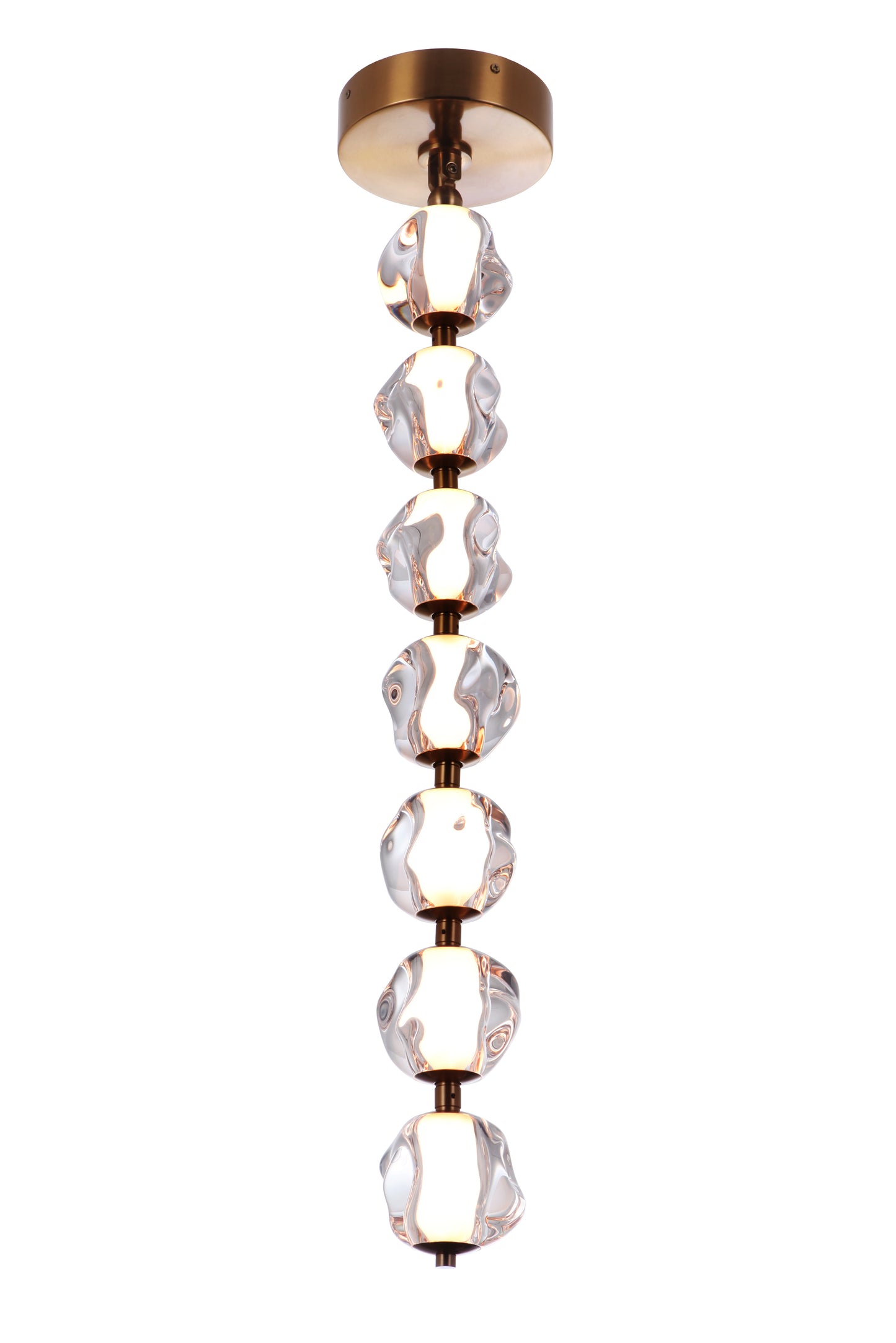 59491-SB-LED - Jackie 7.13" Wide Pendant - Satin Brass