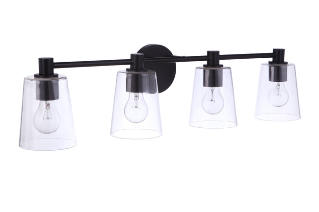 12633FB4 - Emilio 4 Light 33" Wide Vanity Light - Flat Black