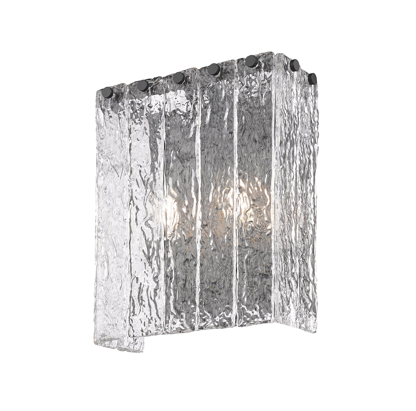 1943-2S-MB - Glacier 2 Light Wall 12" Sconce - Matte Black