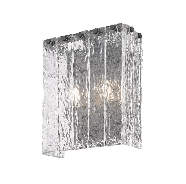 1943-2S-MB - Glacier 2 Light Wall 12" Sconce - Matte Black