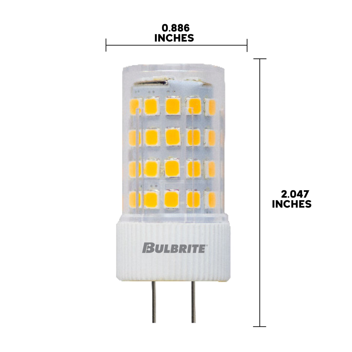 770626 - T7 LED GY6.35 Base Light Bulb - 5 Watt - 3000K - 2 Pack