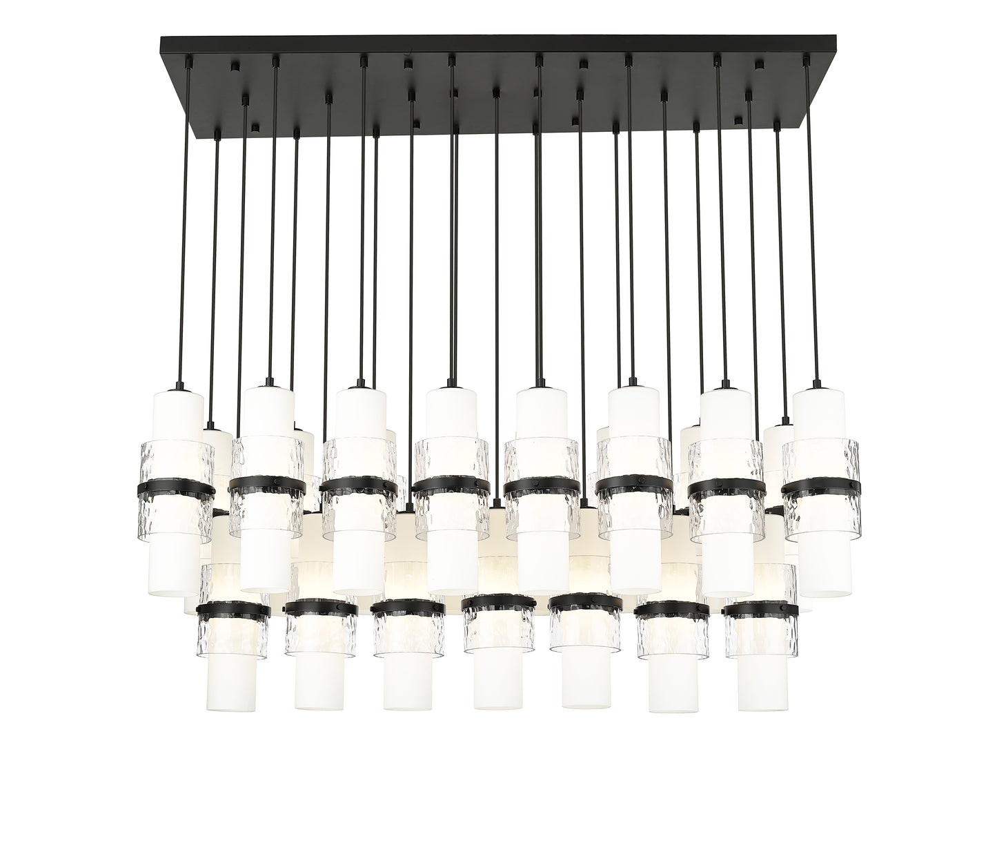 1946P-23L-MB - Cayden 23 Light Linear 54" Chandelier - Matte Black
