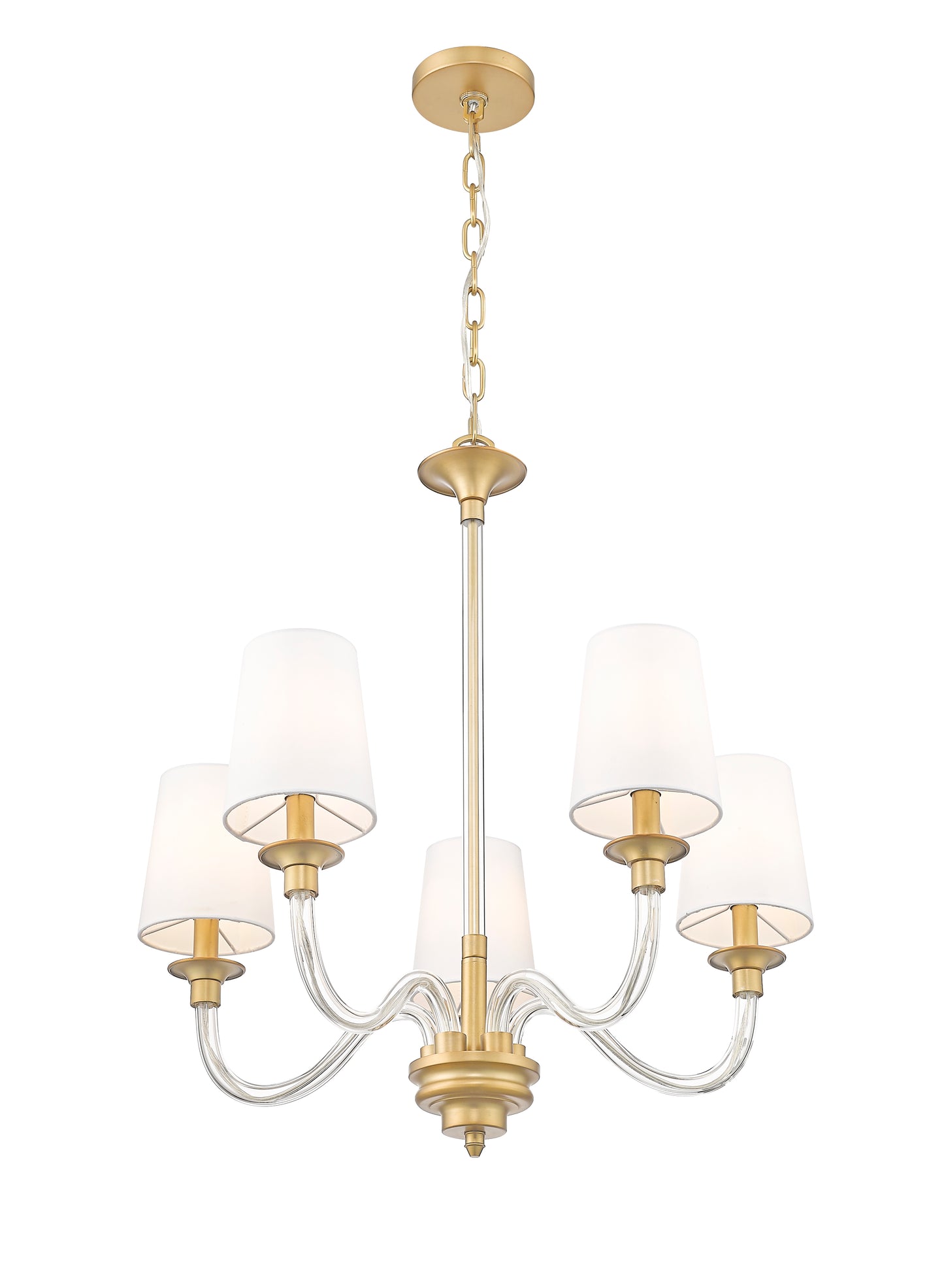 1950-5RB - Katerina 5 Light 24" Chandelier - Rubbed Brass