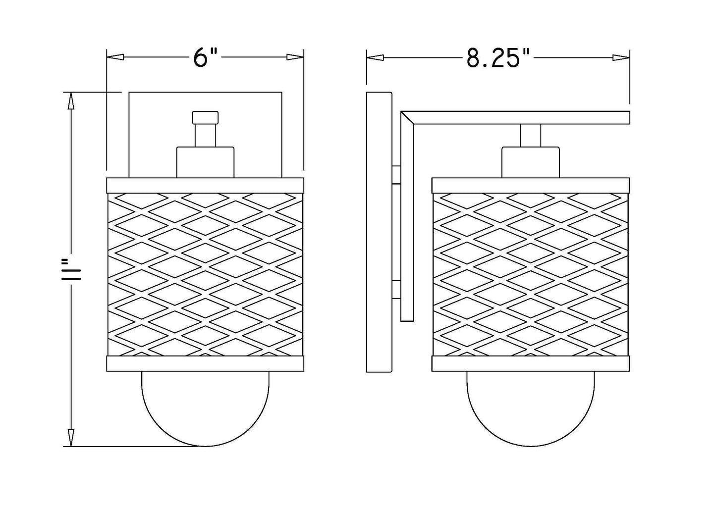 3037-1S-PN - Kipton 1 Light Wall 11" Sconce - Polished Nickel