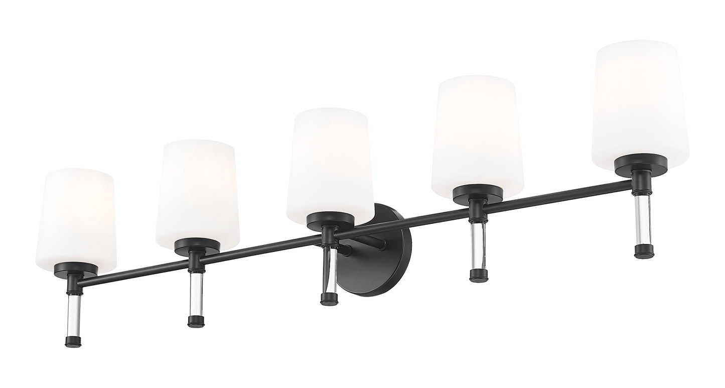 7700-5V-MB - Henri 5 Light 42" Vanity - Matte Black