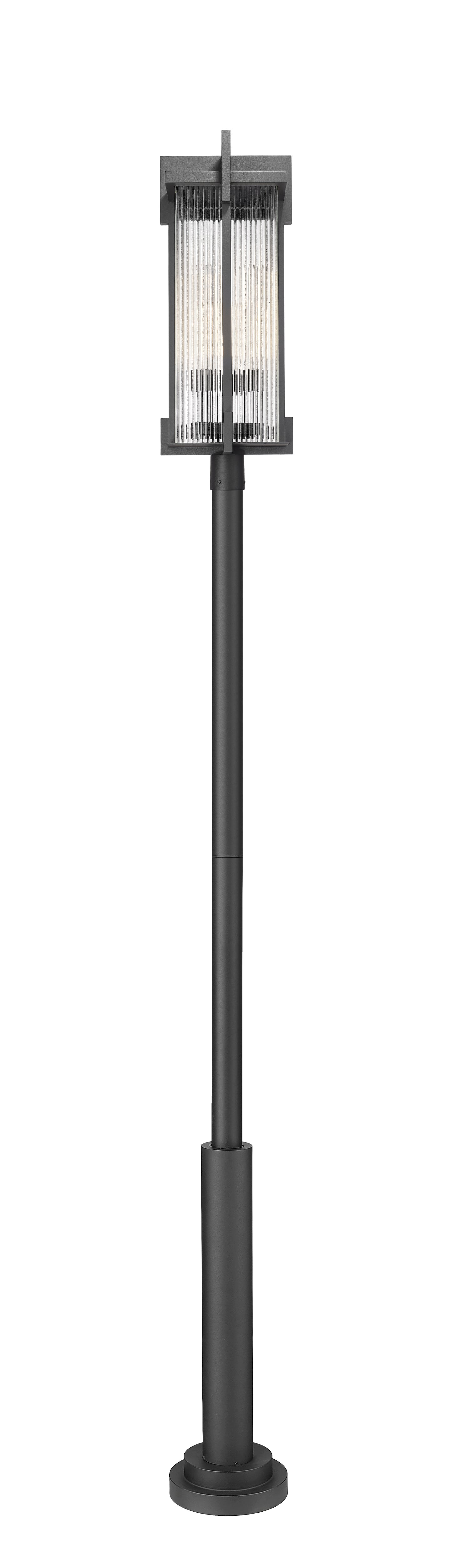 5031PHXLR-5010P-BK -  Fortis 3 Light 127" Post Light - Sand Black