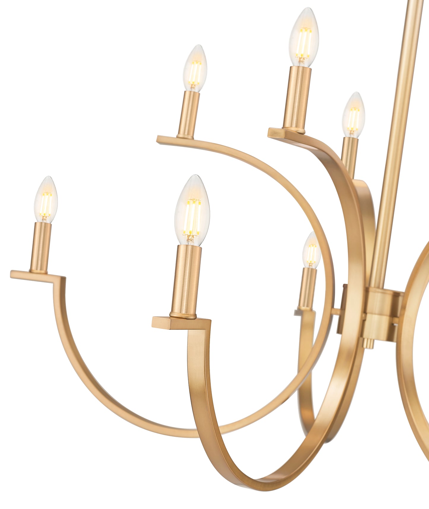 2016-10MGLD - Cordelia 10 Light 40" Chandelier - Modern Gold