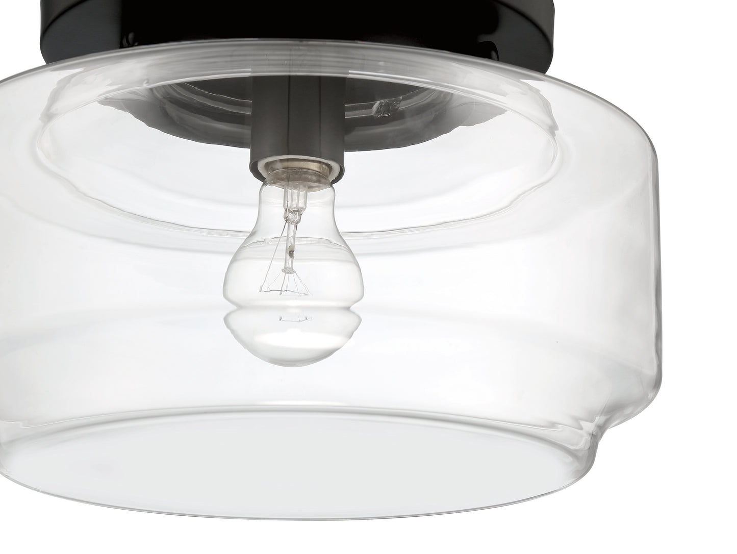 X3112-FB - Peri 1 Light 12" Wide Flush Mount - Flat Black