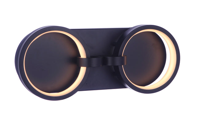 59302-FB-LED - Context 2 Light 15" Wide LED Vanity Light - Flat Black