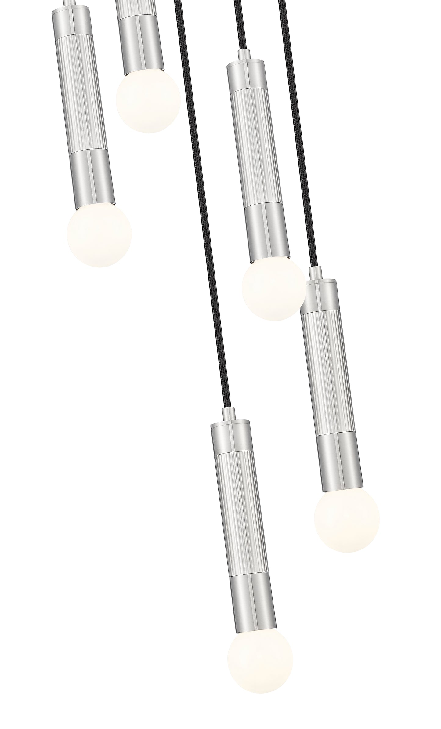 1956P-5R-BN - Stari 5 Light 12" Chandelier - Brushed Nickel