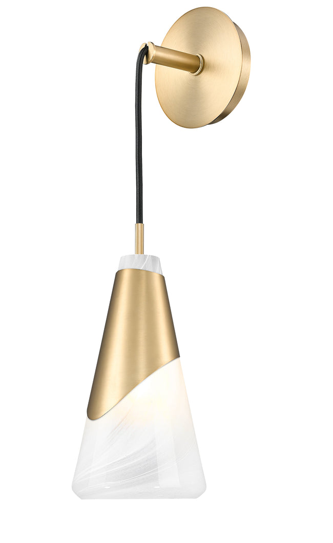828-1S-MGLD - Aimie 1 Light Wall 20" Sconce - Modern Gold