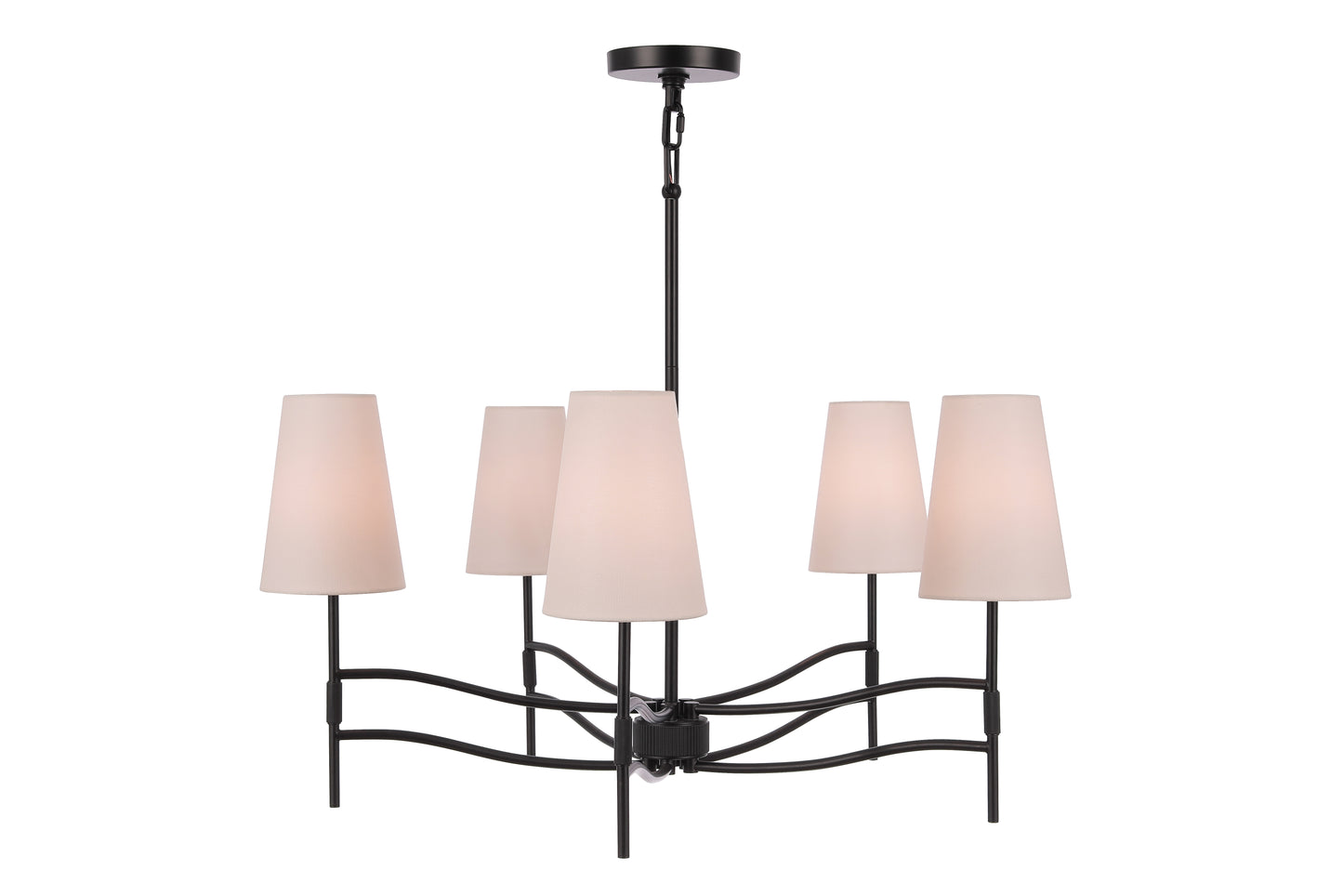 61925-FB - Astor 5 Light 29" Wide Chandelier - Flat Black