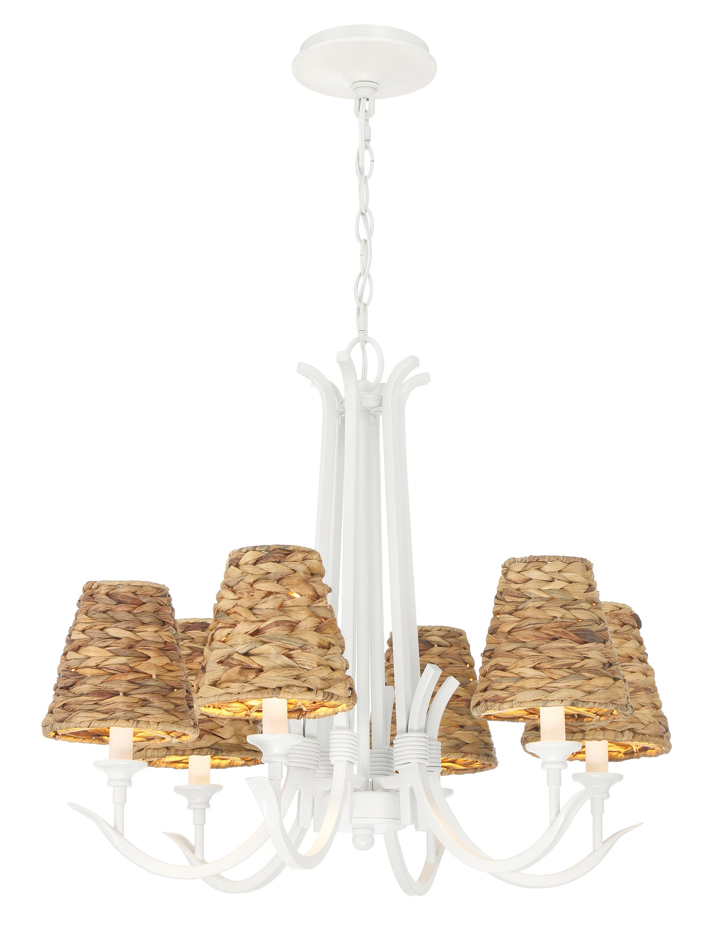 58326-MWW - Kokomo 6 Light 24" Wide Chandelier - Matte White