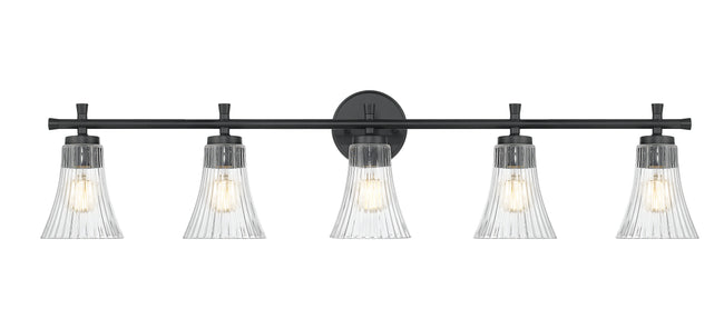 7519-5V-MB - Belle 5 Light 42" Vanity - Matte Black