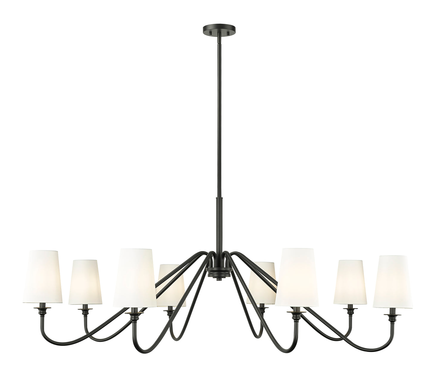 7509-8-60MB - Gianna 8 Light 60" Chandelier - Matte Black