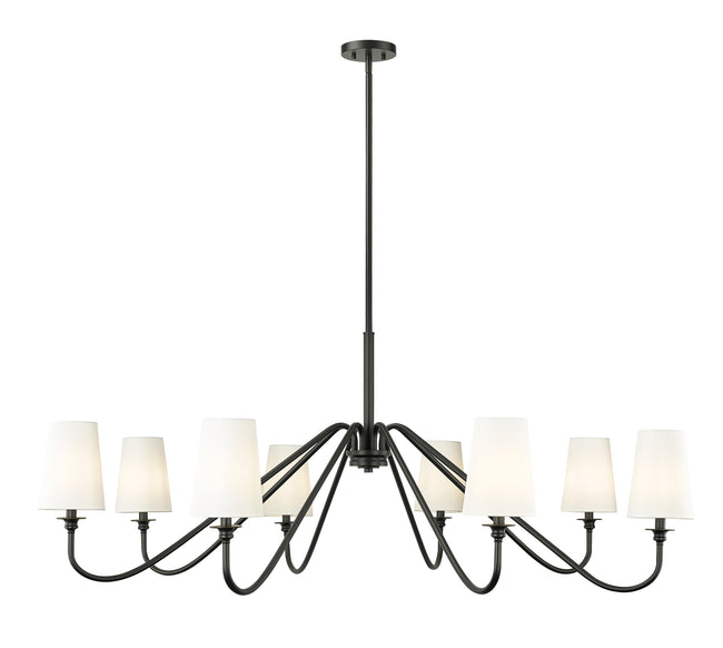 7509-8-60MB - Gianna 8 Light 60" Chandelier - Matte Black