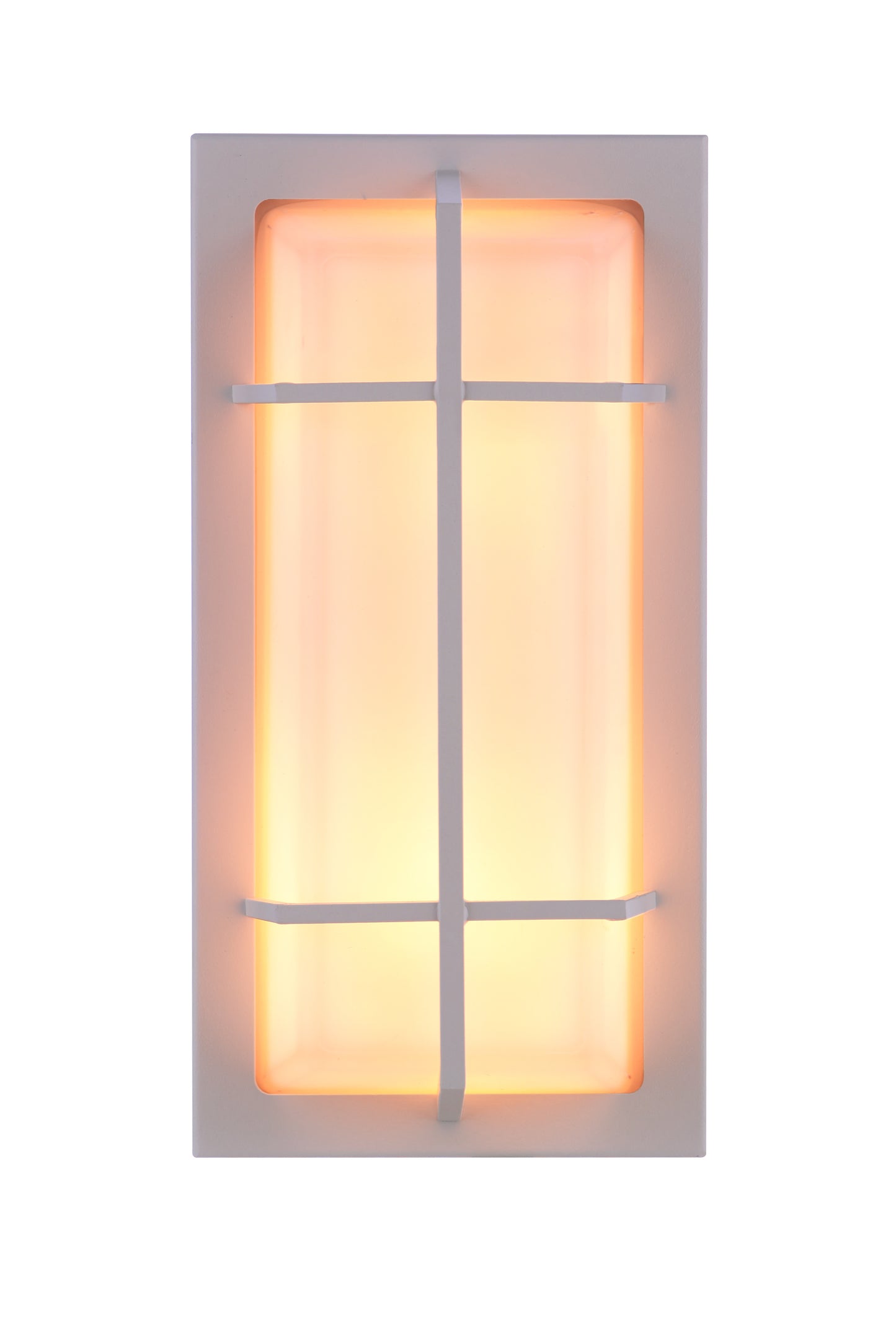 ZA6112-TW - Bulkhead Rectangular 2 Light 14" High Outdoor Wall/Ceiling Mount - Textured White