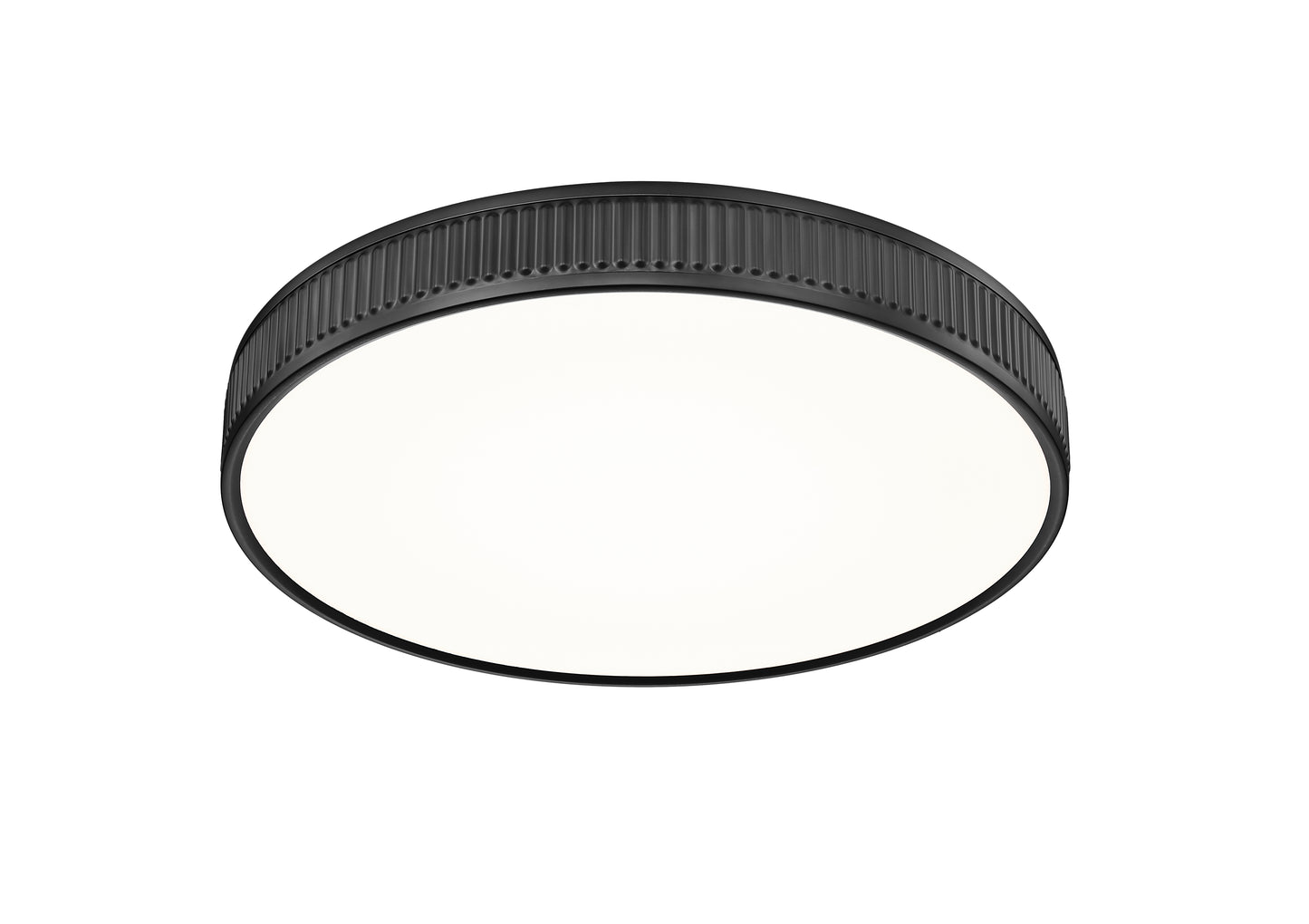 1013F20-MB-LED - Stari 1 Light Flush 21" Mount - Matte Black
