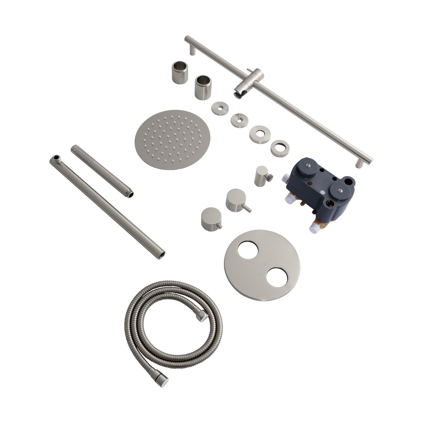 EMBY-SHS-T2-BN - Emerald Bay Thermostatic Shower System in Brushed Nickel