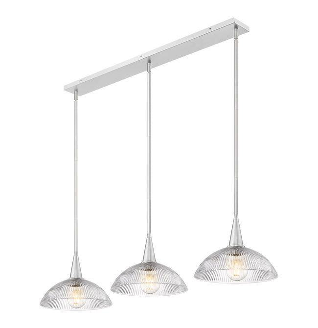 3051P12-3L-BN - Lunelle 3 Light Linear 52" Chandelier - Brushed Nickel