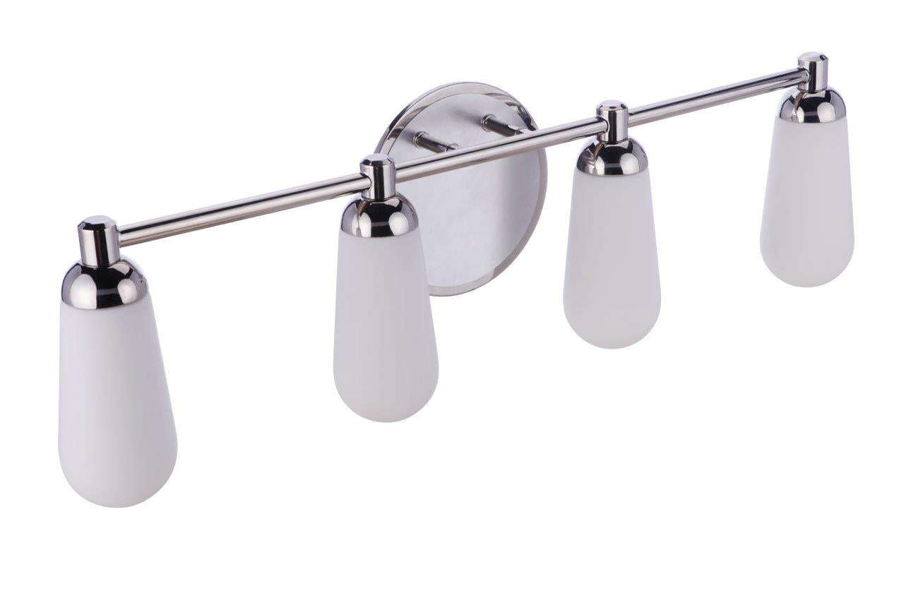 13131BNKPLN4 - Riggs 4 Light 30" Wide Vanity Light - Brushed Polished Nickel / Polished Nickel