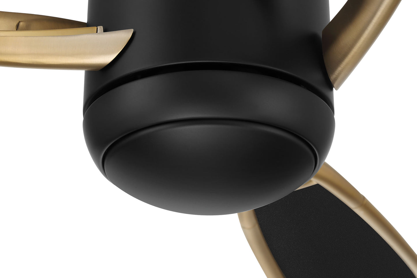VIA72FBSB3 - Viva 72" 3 Blade Ceiling Fan with Light Kit - Flat Black / Satin Brass