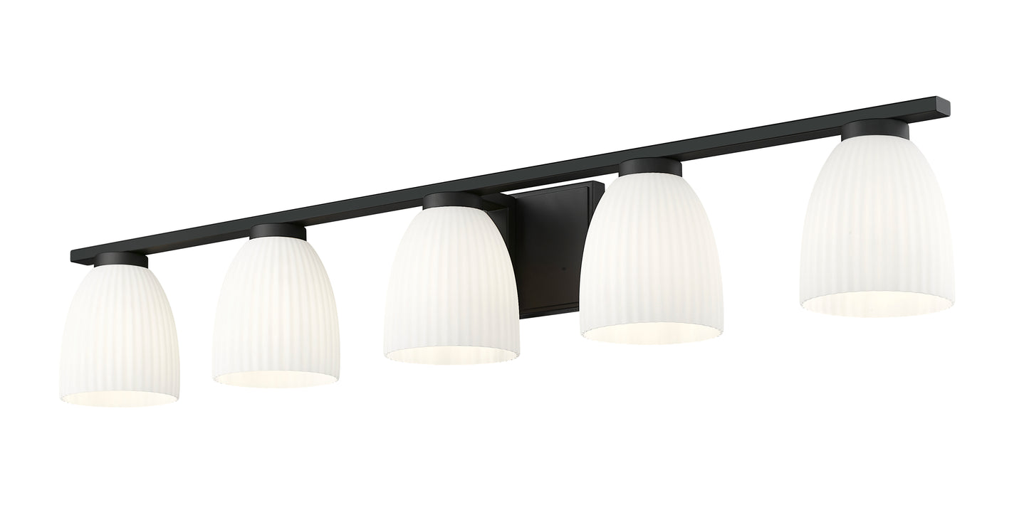 7518-5V-MB - Naya 5 Light 40" Vanity - Matte Black