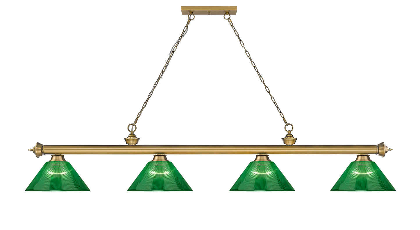2306-4RB-ARG - Cordon 4 Light 81" Billiard - Rubbed Brass