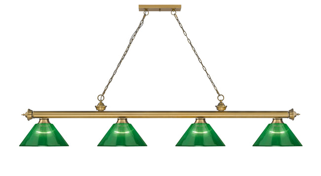 2306-4RB-ARG - Cordon 4 Light 81" Billiard - Rubbed Brass