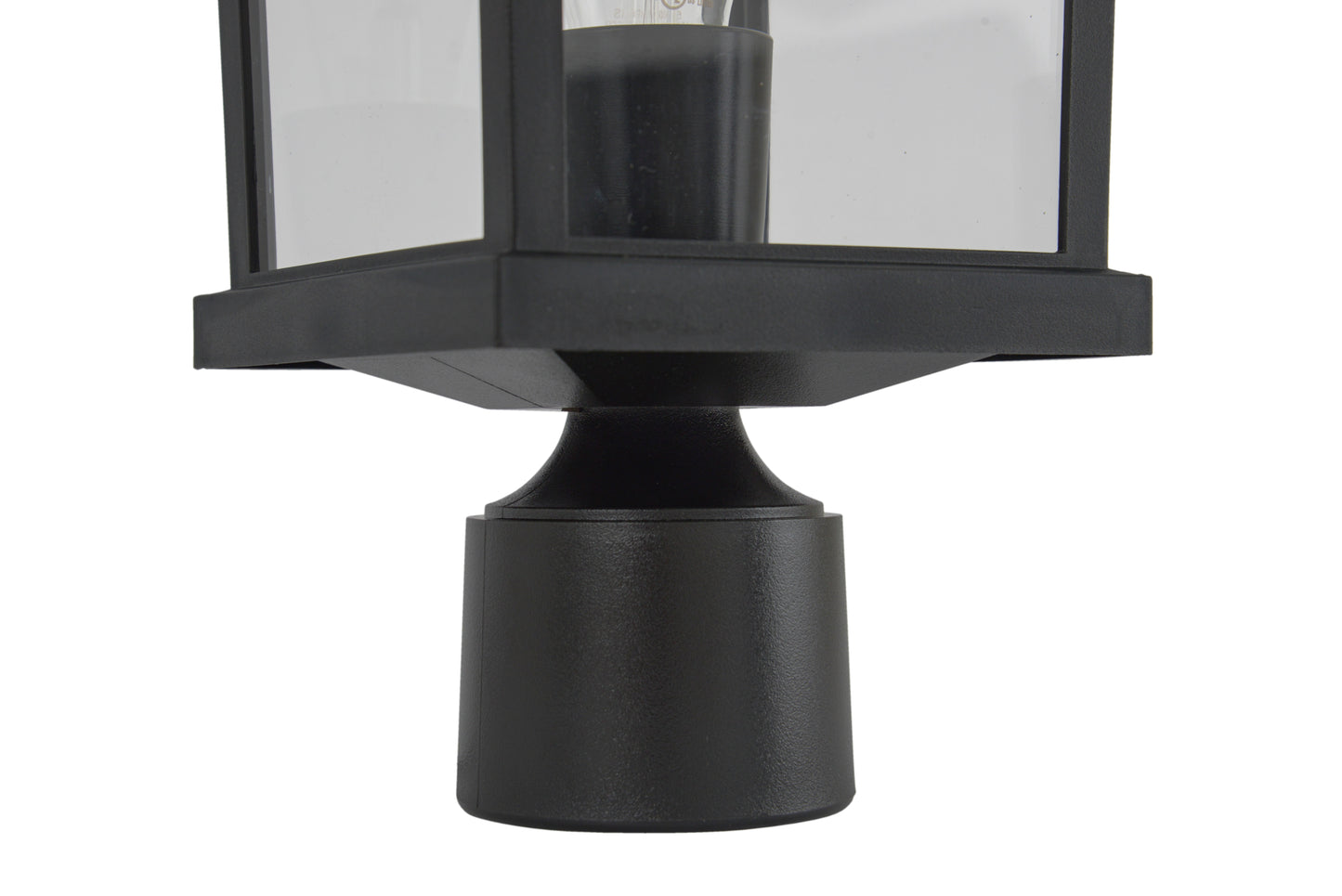 ZA2415-TB-C - Resilience Lanterns 1 Light 15" High Post Mount - Textured Black