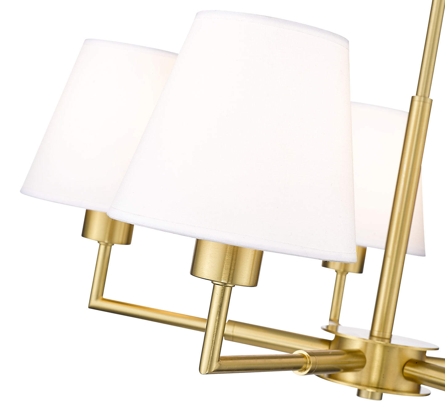 744-26R-LG - Leila 5 Light 26" Chandelier - Luxe Gold