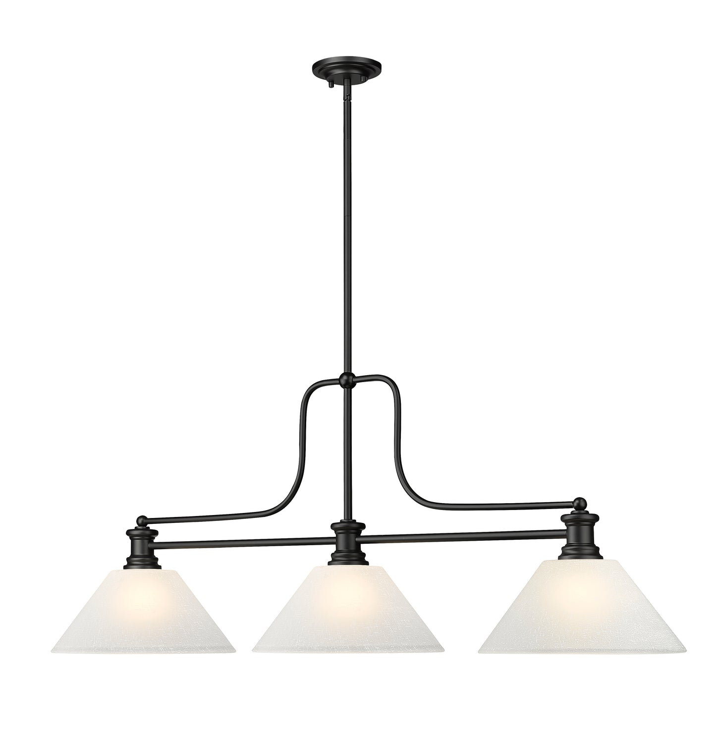 725-3MB-AWL14 - Melange 3 Light 52" Billiard - Matte Black