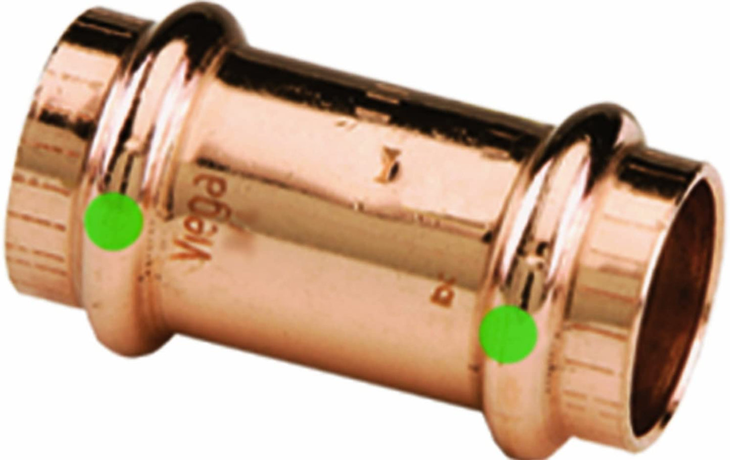 78062 - ProPress Zero Lead Copper Coupling with Stop 1-1/4" P x P