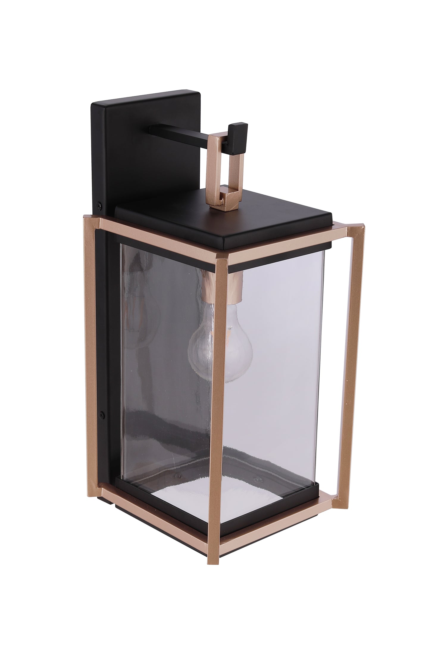 ZA6504-MNSB - Metalwork 1 Light 15" High Outdoor Wall Lantern - Midnight / Satin Brass