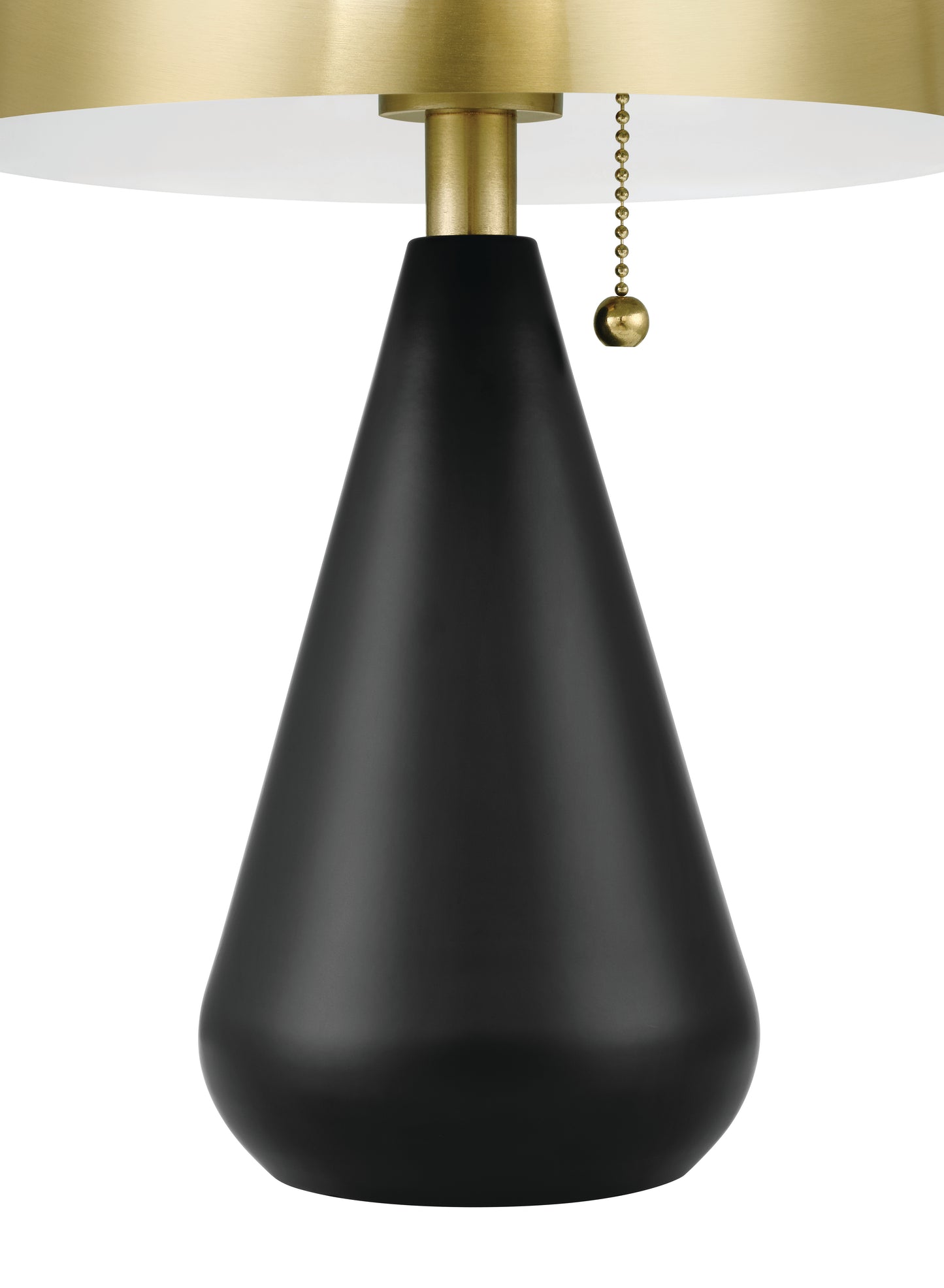 87014FBSB-T - Shelby 2 Light 14.55" High Table Lamp - Flat Black / Satin Brass