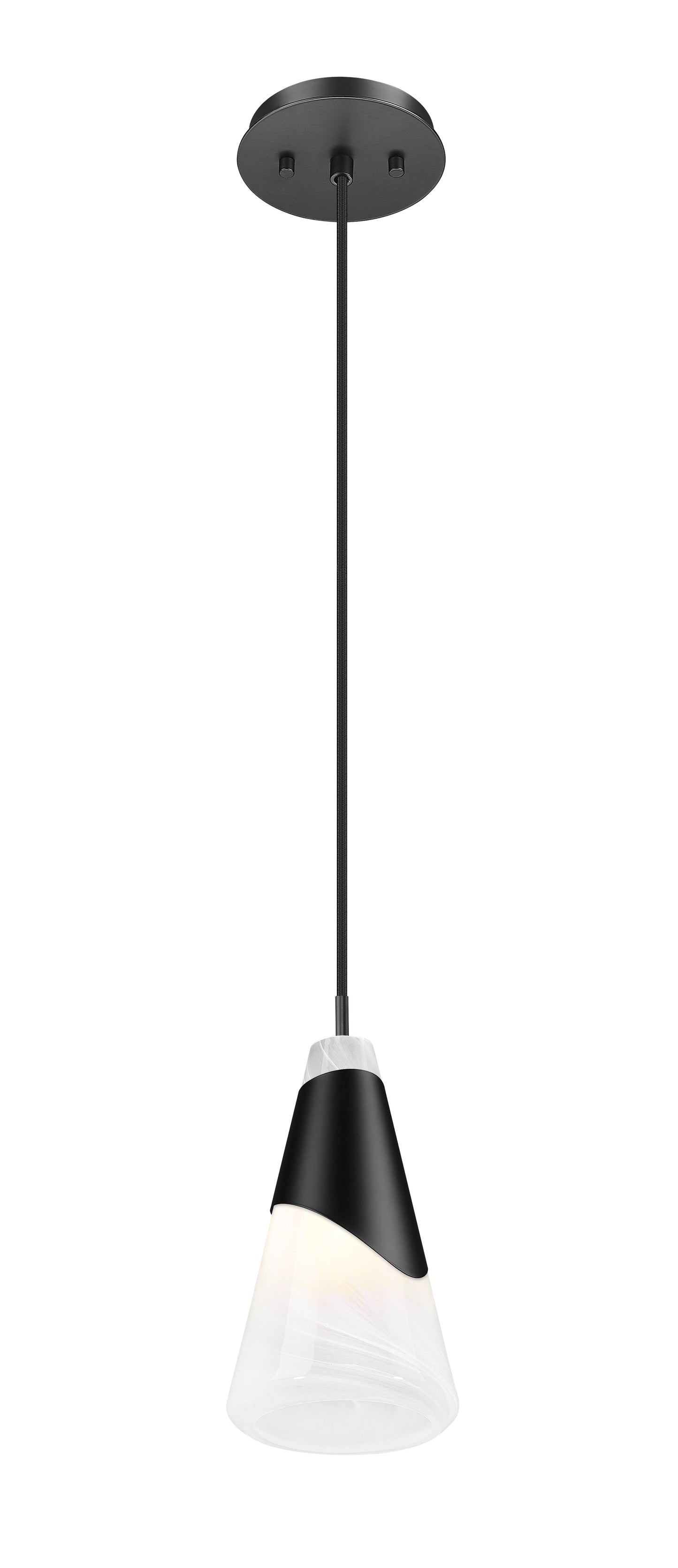 828P6-MB - Aimie 1 Light 6" Pendant - Matte Black