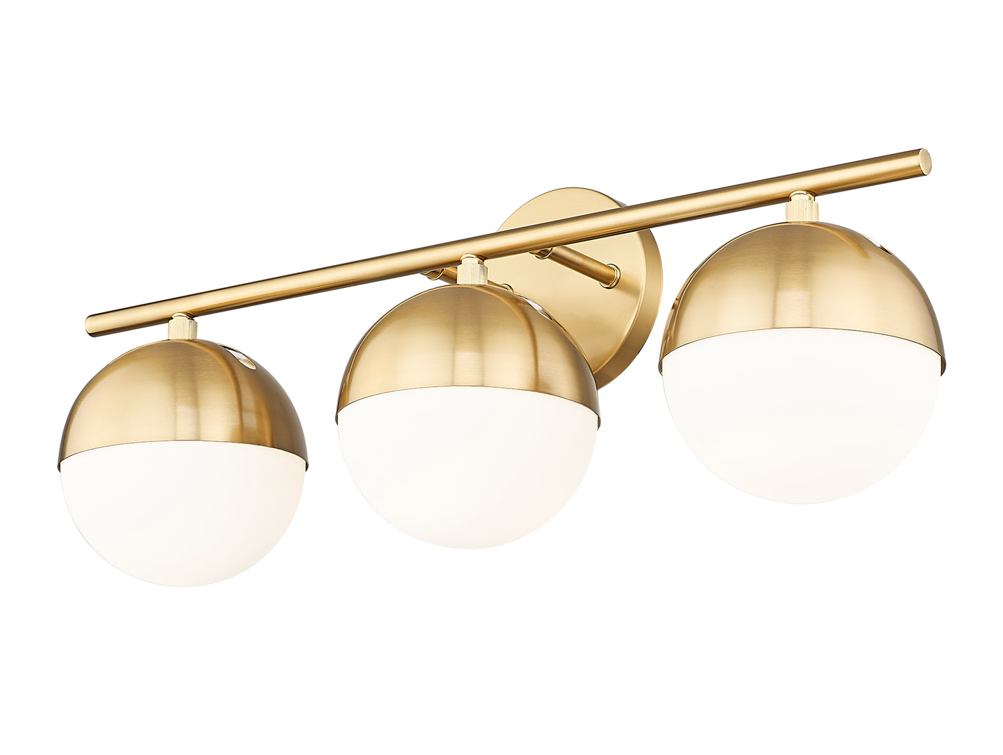 7517-3V-MGLD - Realm Sphere 3 Light 24" Vanity - Modern Gold
