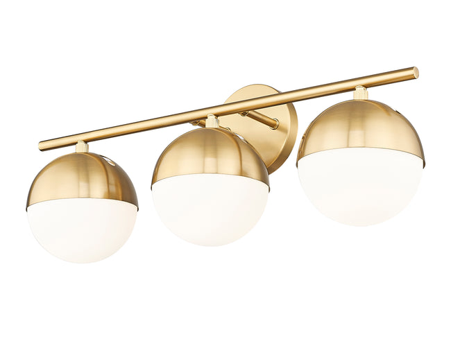 7517-3V-MGLD - Realm Sphere 3 Light 24" Vanity - Modern Gold