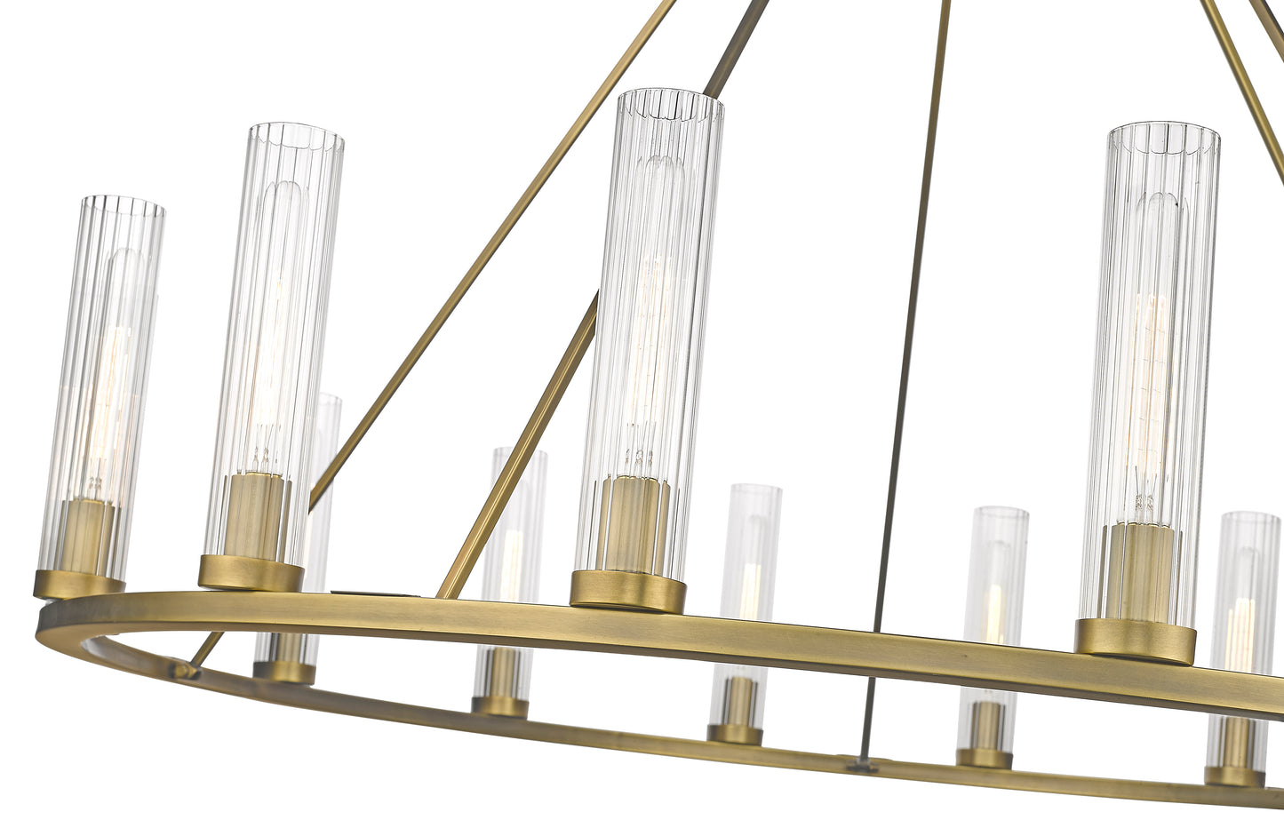 3031-15RB - Beau 15 Light 60" Chandelier - Rubbed Brass