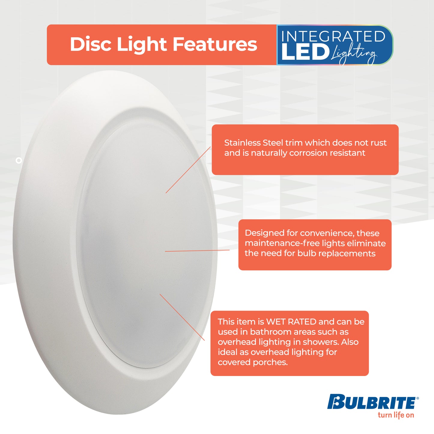 773276 - 25 Watt LED 10" Disc, 5 CCT - 27/30/35/40/50K 2000 Lumens