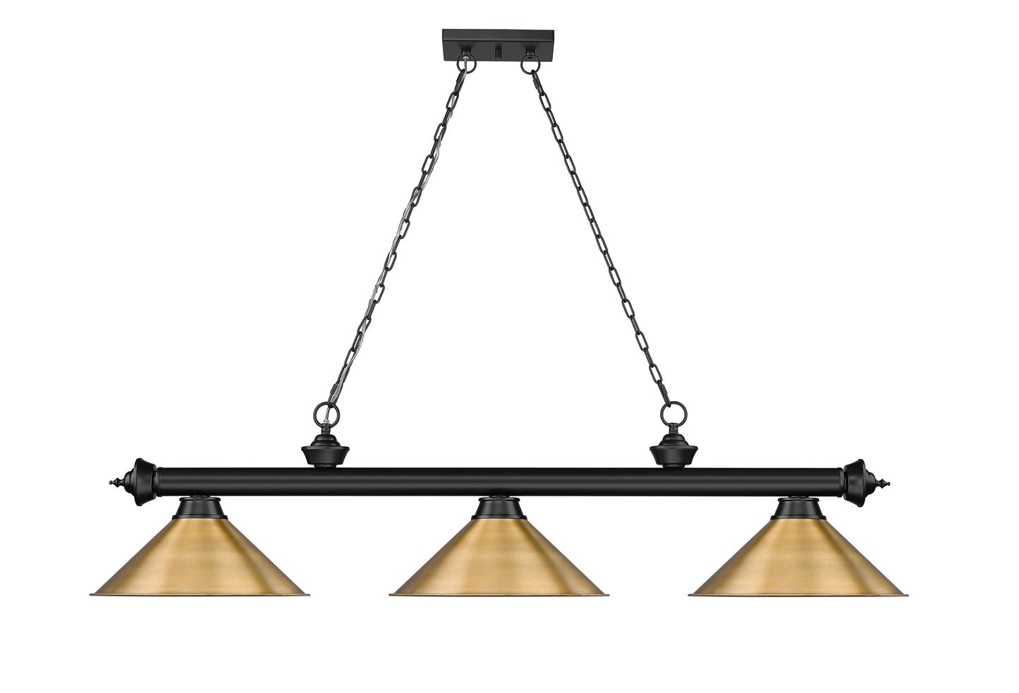 2306-3MB-RB15 - Cordon 3 Light 57" Billiard - Matte Black