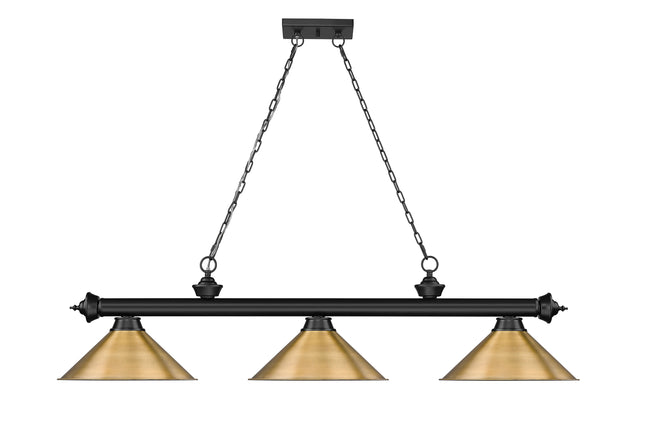 2306-3MB-RB15 - Cordon 3 Light 57" Billiard - Matte Black